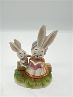 Vintage Frankel Porcelain Bunny Figurine Decor