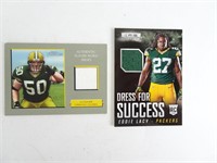 2 Jersey Cards - Eddie Lacy and AJ Hawk