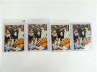 Four 1991 Brett Favre Rookie Cards in Protectors