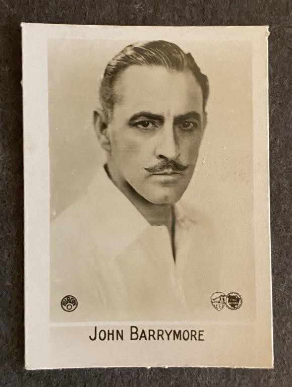 JOHN BARRYMORE: Scarce ORAMI Tobacco Card (1931)