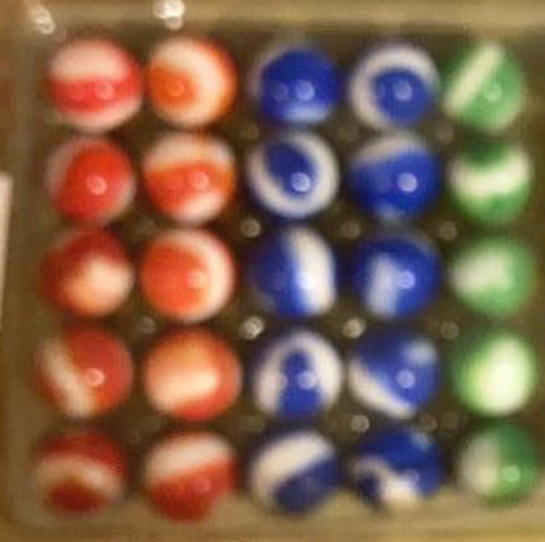 Tray of 40+ Vintage Marbles