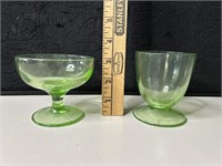 Vaseline Glass Short Glasses (2)