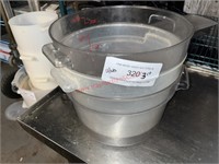 (3) 12 QT CAMBRO CONTAINERS