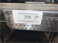 NEW - (7) FULL X 4" S/S PANS - PERFORATED