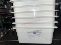 (6) CAMBRO FULL X 6 STORAGE CONTAINERS W/ LIDS