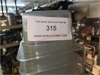LOT - 1/6  PLASTIC PANS - ABOUT 10 PCS