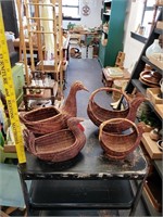 Lot of 4 Chicken Decorative Basket Holders Decor