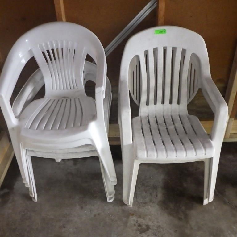 6 RESIN LAWN CHAIRS (3 STYLES)