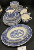 Homer Laughlin Blue & White Dinnerware.