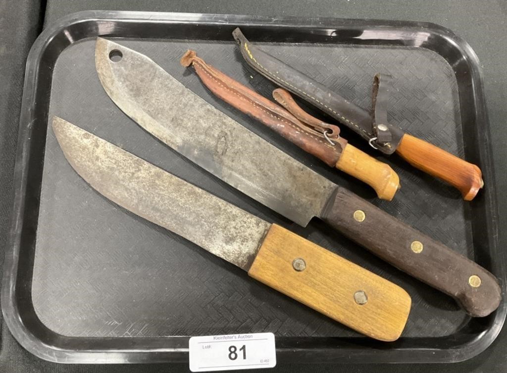 Machetes and Fishing Filet Knives.
