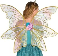 Amscan Adult Mythical Glitter Gold Fairy Wings,