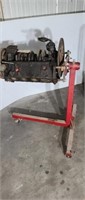 Chevrolet  327  engine with stand.