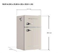 Frigidaire Retro Two-Door Refrigerator - Cream