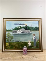 Vintage oil on board painting