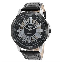 Croton Mens Automatic WATCH - Leather Black/Silver