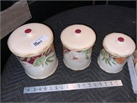 lot of 3 canisters home trends hibiscus