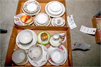 Flat of Various Size Plates and Flat of Cups and