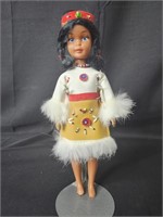 Vintage Native American Hard Plastic Doll