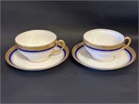 Pair of Limoges Elite cups and saucers