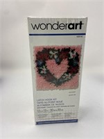 NEW WonderArt Heart Wreath Latch Hook Kit