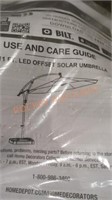 Home decorators 11-ft LED offset solar umbrella