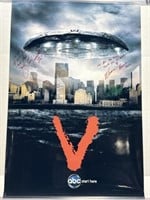 Signed “V? television show abc promotional poster