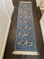 Lot of 1 runner rug and 1 area rug