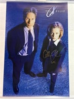 Signed The X-Files promotional poster signed by