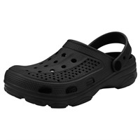 O3370  Litfun Garden Clogs Shoes, Black, 8.5-9/7-7