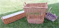 Baskets: Hamper / waste basket, 17.5" x 12.5" x