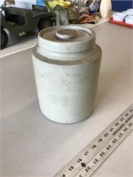 Vintage Stoneware Crock Jar with Top