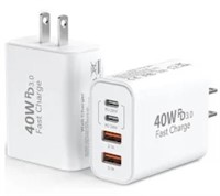 Adapter 3.0 Fast Charge Wall 2 pk.