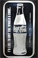 5 Troy Oz .999 Fine Silver Coca-Cola Bar