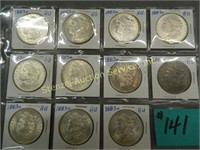 (11) 1883o Morgan Silver Dollars (All AU)