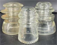 Vintage Clear Glass Insulators