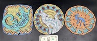 3 Native American Desert Design Resin Wall Art