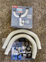 1-1/2 In. White Rubber Threaded All-in-one Drain