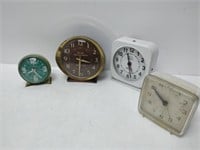 4 vintage clocks