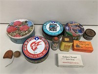 Selection of Collectable Tins inc AFL etc