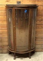 Reproduction Curved glass china cabinet