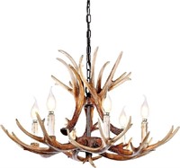 BOOU Antler Chandelier Lighting with 6 Lights for