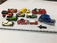 Plastic and die cast cars