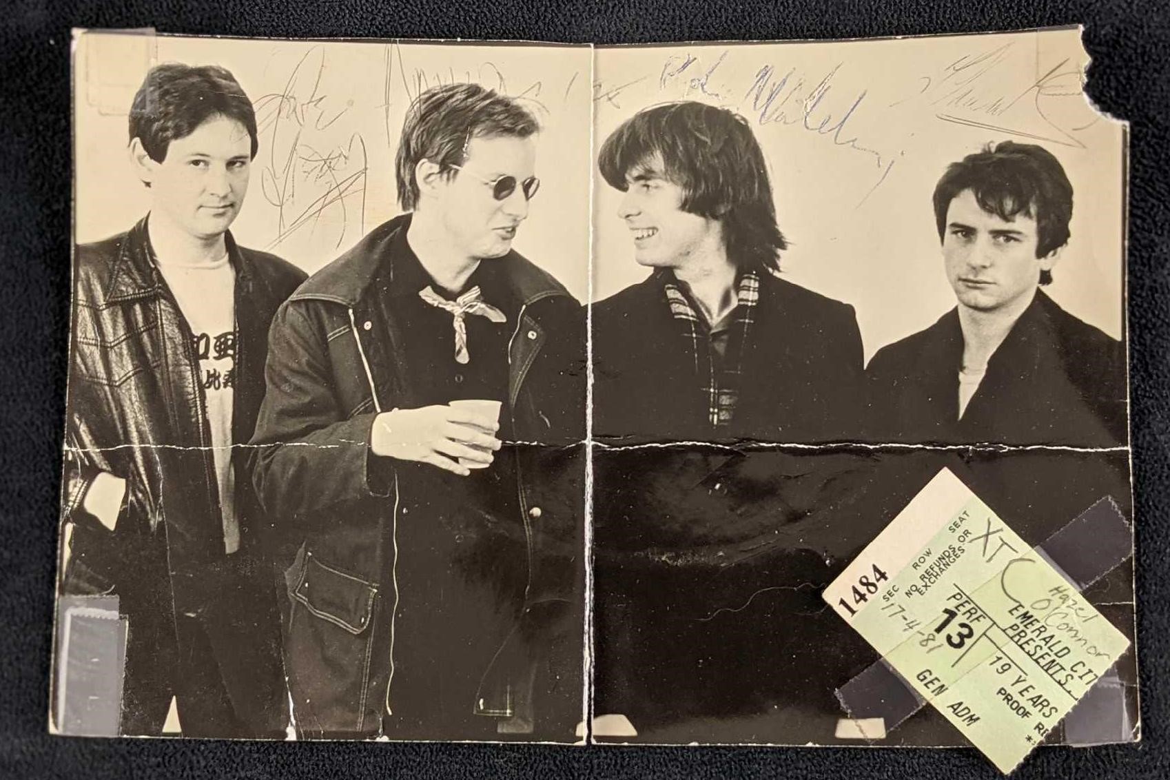 Autographed XTC Band Photo Andy Partridge