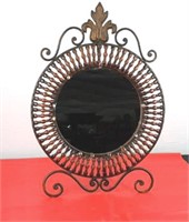 Metal Framed Vanity Mirror 22"H