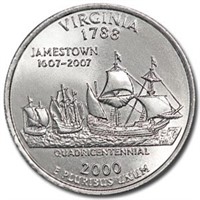 2000-p Virginia State Quarter Bu