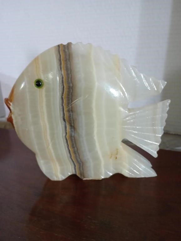 Cute stone fish paperweight