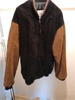 Vintage Burk's Bay 2 tone leather jacket size