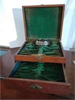 Silver storage chest with a plated bowl