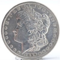 1890-S Morgan Silver Dollar  AU