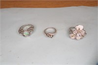 .925 Silver , 3 Rings